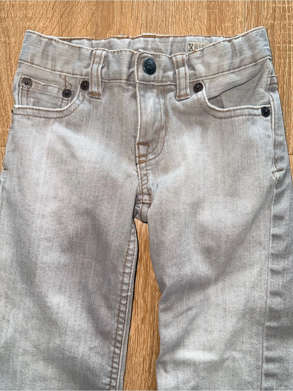 Polo by Ralph Lauren toddler boy grey Denim Jeans with adjustable waist sz 3t